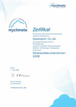Camenzind My Climate certificate