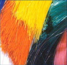 color fast products with spundyed HDPE monofilaments