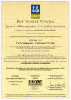 Filva quality certificate ISO 9001