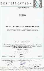Kermel ISO 9001 certificate 