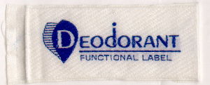 Face of label using Epochal anti odor thread