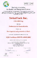 ISO 16949 certificate Swissflock