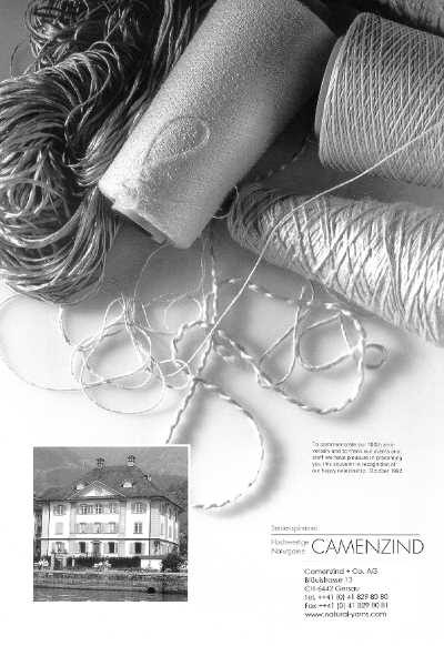 Silk spun yarn specialities by Camenzind Gersau through Swicofil