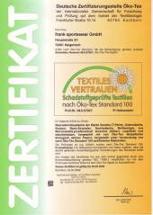 Sansita is Oekotex certified