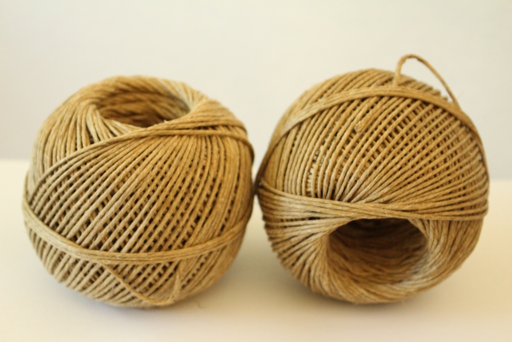 coarse spun short fiber tow flax yarn string