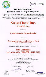 ISO 9001 Certificate for Swissflock