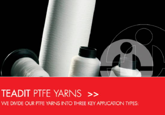 Teadit PTFE weaving, sewing and hygienic yarns